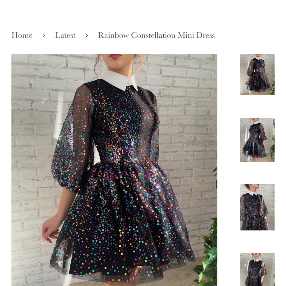 Teuta Matoshi Rainbow Constellation Mini Dress